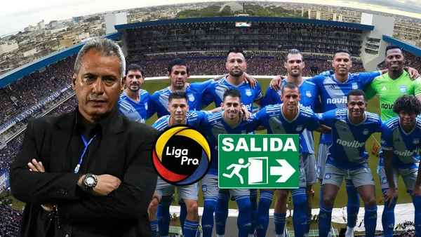 Hernán Torres serio y 11 titular de Emelec. Foto tomada de: Emelec/API