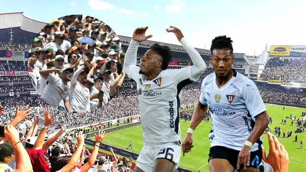 Hinchas de Liga de Quito, Jhojan Julio enojado y José Quintero