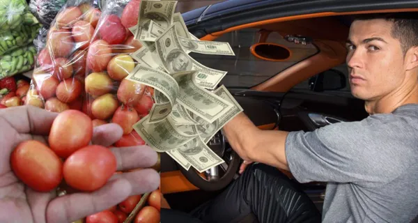 Inició desde abajo vendiendo ovos en su pueblo natal y gracias al talento en el fútbol hizo una fortuna, teniendo lujos de la talla de Cristiano Ronaldo