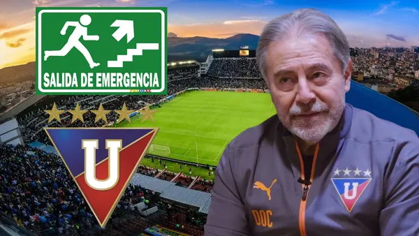 Isaac Álvarez en el Estadio Rodrigo Paz Delgado (Foto tomada de: La Red/Liga de Quito/Wikipedia/Extintor)