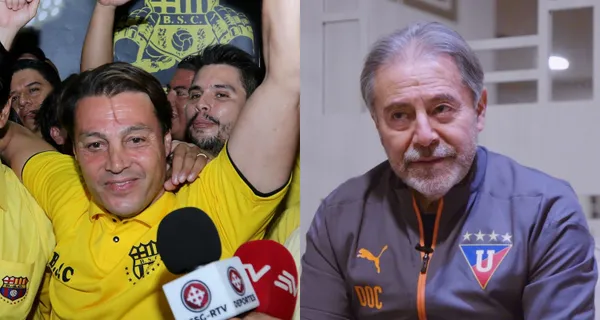 Isaac Álvarez presentó su candidatura para la presidencia de Liga de Quito y sorprendió que apareció un barcelonista en su comitiva