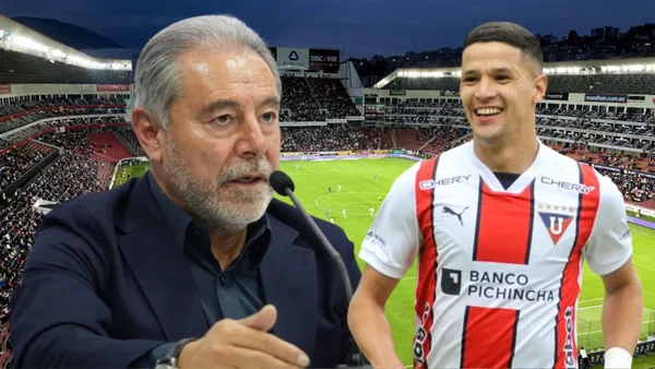 Isaac Álvarez y Alex Arce (Foto tomada de: Primicias/API/Liga de Quito)