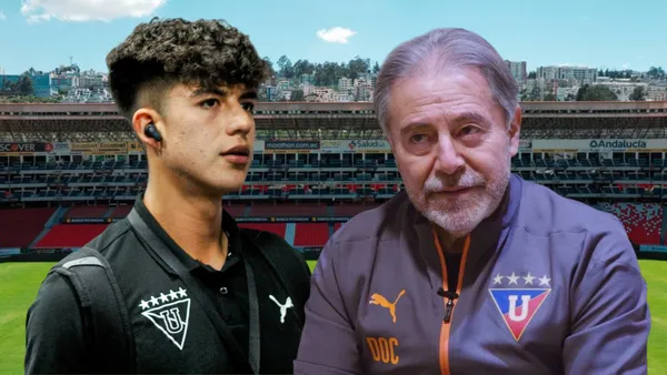 Isaac Álvarez y Gabriel Villamíl (Foto tomada de: Liga de Quito/La Red)