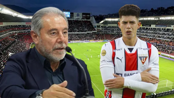 Isaac Álvarez y Gabriel Villamíl (Foto tomada de: Primicias/Transfermarkt/Liga de Quito)