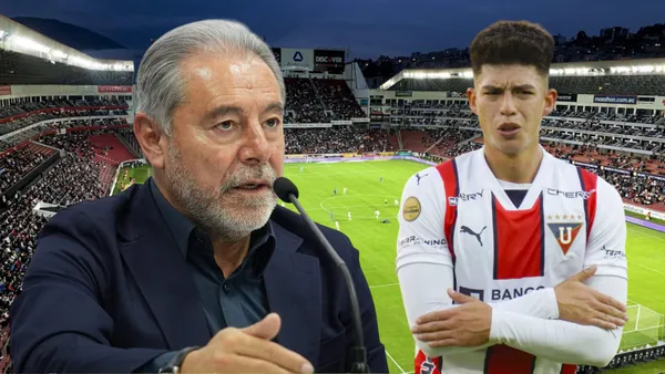 Isaac Álvarez y Gabriel Villamil (Foto tomada de: Primicias/Transfermarkt/Liga de Quito)