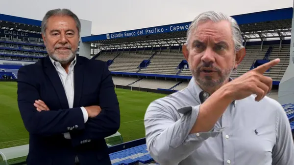 Isaac Álvarez y José Pileggi (Foto tomada de: El Universo/Primicias/Emelec)