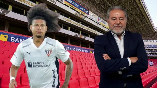 Isaac Álvarez y Marco Angulo (Foto tomada de: Liga de Quito/Primicias/API)