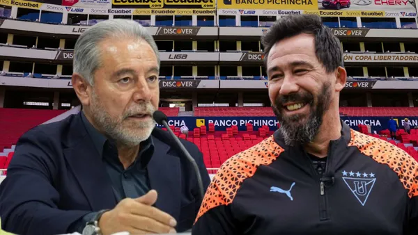 Isaac Álvarez y Pablo Sánchez (Foto tomada de: Liga de Quito)