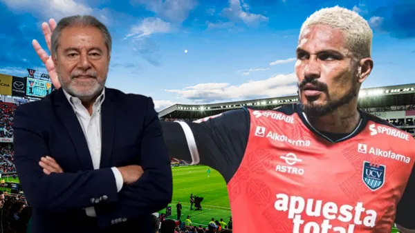 Isaac Álvarez y Paolo Guerrero en el Estadio Rodrigo Paz Delgado (Foto tomada de: El Comercio/Infobae/