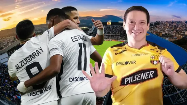 Iván Triviño y jugadores de Liga de Quito (Foto tomada de: Liga de Quito/API/Iván Triviño)