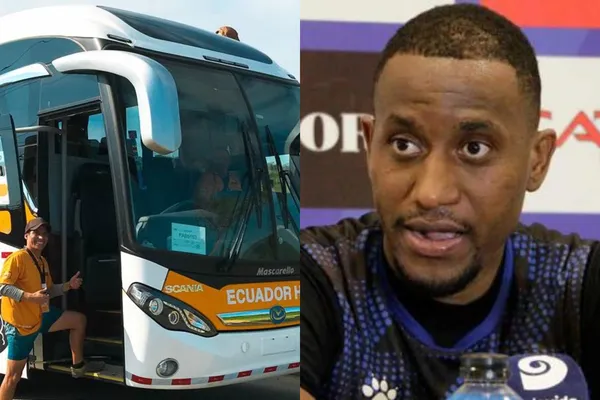 Jaime Ayoví, junto al resto de sus compañeros tuvieron que viajar en un pequeño bus del cual reaccionó el delantero, pero conoce como le recompensaron junto a sus compañeros