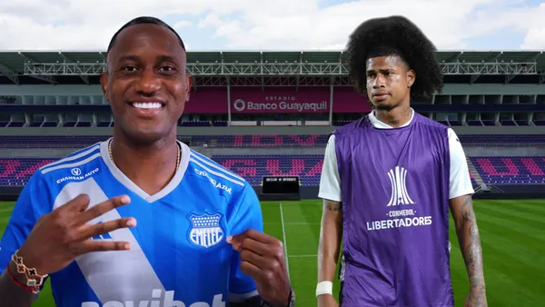 Jaime Ayoví y Marco Angulo (Foto tomada de: Primicias/LDU/Emelec)