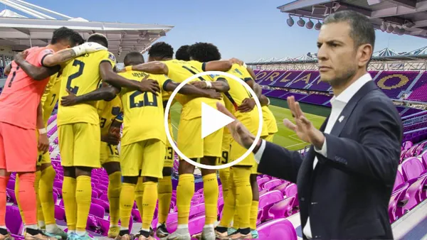 Jaime Lozano y la Selección Ecuatoriana (Foto tomada de: Clair Global/EFE/AFP)