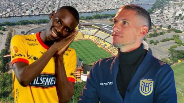 Janner Corozo y Sebastián Beccacece (Foto tomada de: Barcelona SC/API)