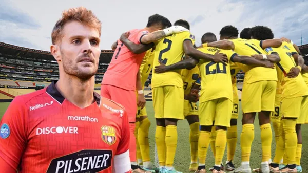 Javier Burra y jugadores de la Selección Ecuatoriana (Foto tomada de: Municipio de Guayaquil/API/La Tri)