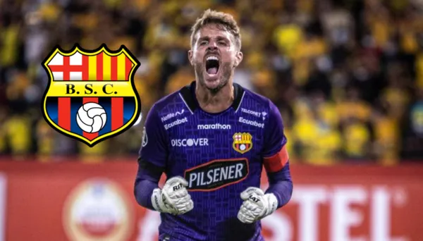 Javier Burrai con la camiseta del Barcelona SC. FOTO: Ecuavisa