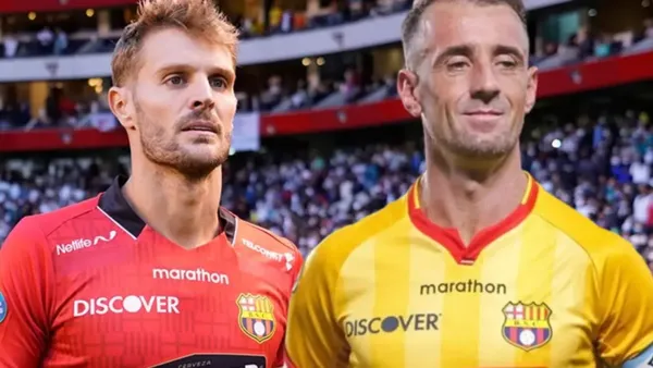 Javier Burrai-Damián Díaz-Barcelona SC / Foto: Nación Fútbol Ecuador