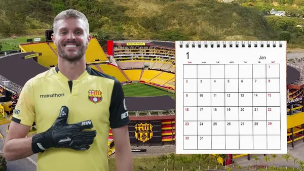 Javier Burrai en el Estadio Monumental (Foto tomada de: El Comercio/Primicias/Mundo Deportivo)