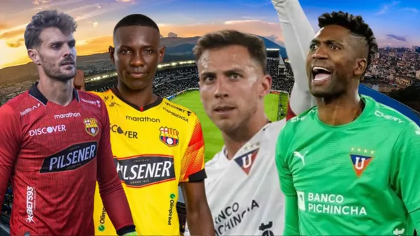 Javier Burrai, Janner Corozo, Ezequiel Piovi y Alexander Domínguez (Foto tomada de: Liga de Quito/API/Janner Corozo)