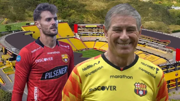 Javier Burrai y Ariel Holan (Foto tomada de: Barcelona SC/API)