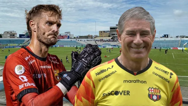 Javier Burrai y Ariel Holan (Foto tomada de: Wikipedia/API/Barcelona SC)