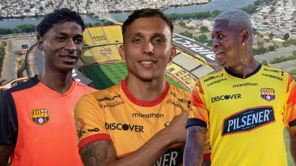 Jefferson Arce, Mathías Suárez y Gabriel Cortez (Foto tomada de: Expreso/Gabriel Cortez)