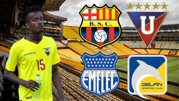 Jefferson Orejuela en el Estadio Monumental (Foto tomada de: Primicias/La Tri/Wikipedia)