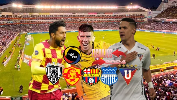 Jeison Medina gritando, Braian Oyola celebrando, Alex Arce festejo. Foto de: API/Barcelona SC/LDU