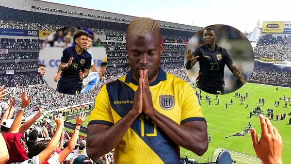 Jeremy Sarmiento, Enner Valencia, Moisés Caicedo. Foto tomada de: Conmebol/La Tri