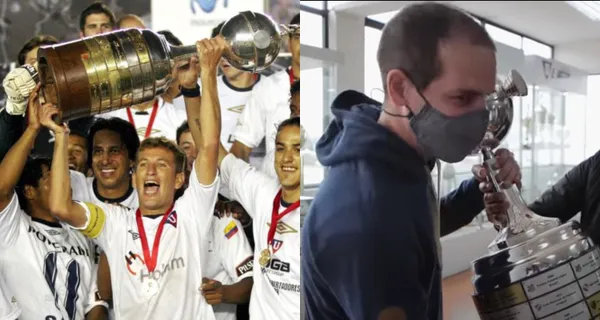 Jero Freixas visitó a Liga de Quito y cuando le enseñaron la Copa Libertadores que ganó su reacción no pasó desapercibida pues comparó con las que ganó su equipo favorito