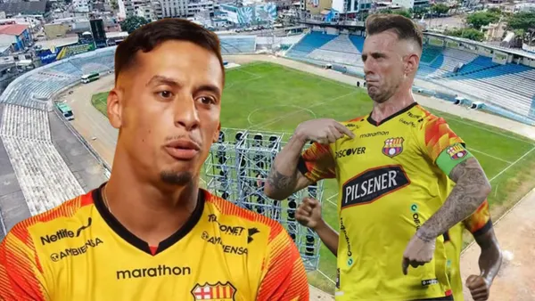 Jesús Trindade y Damián Díaz (Foto tomada de: El Oro/API/Barcelona SC)