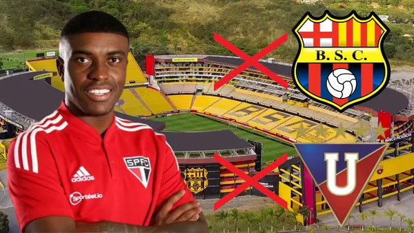 Jhegson Méndez en el Estadio Monumental (Foto tomada de: Barcelona SC/São Paulo/Wikipedia)