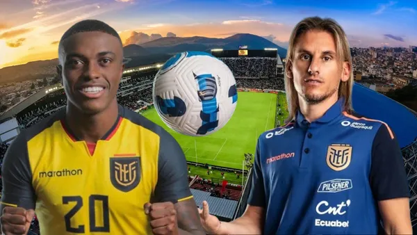 Jhegson Méndez y Sebastián Beccacece (Foto tomada de: Liga de Quito/La Tri)