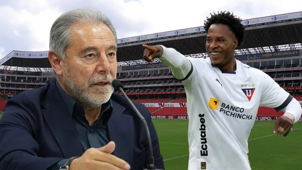 Jhojan Julio e Isaac Álvarez (Foto tomada de: Wikipedia/API/Liga de Quito)