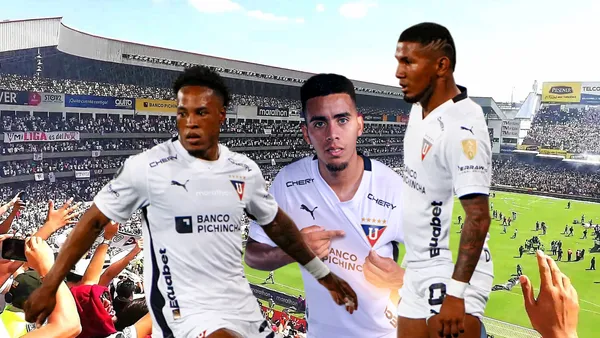 Jhojan Julio jugando, Andrés Zanini. Foto tomada de Liga de Quito