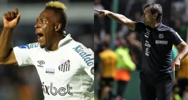 Jhojan Julio jugó el último cotejo entre Santos ante Sao Paulo e hizo un blooper que Bustos no perdonó