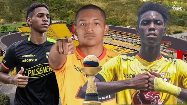 Jhon Acurio, Jandry Gómez y Allen Obando (Foto tomada de: Barcelona SC/Copa Ecuador)