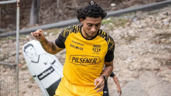 Joao Rojas no entrenó con normalidad en Barcelona SC por un golpe en su rostro