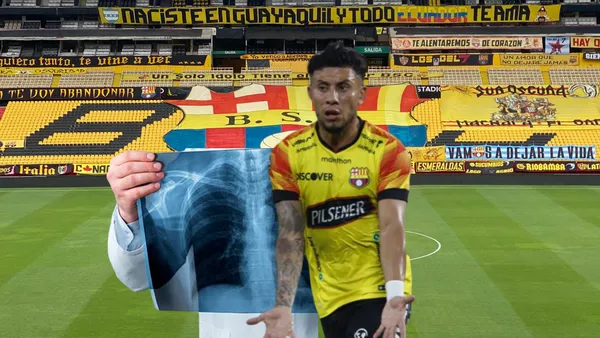 Joao Rojas reclamando, radiografía. Foto tomada de: Barcelona SC/Policlinica Prades