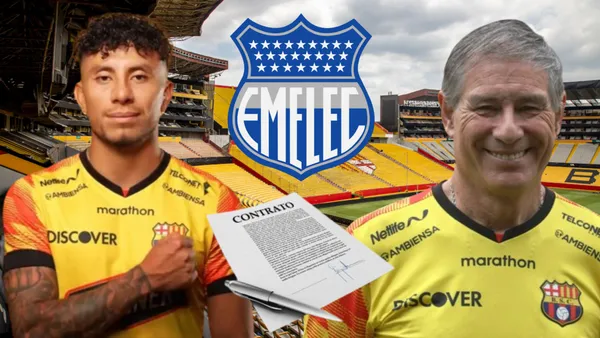 Joao Rojas y Ariel Holan en el Estadio Monumental (Foto tomada de: Primicias/Barcelona SC/API/Wikipedia/T4 Franquicias)