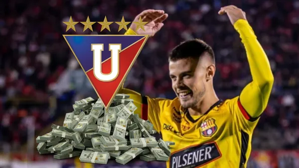 Joaquín Valiente-Liga de Quito-Barcelona SC / Foto: API