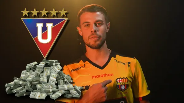 Joaquín Valiente-Liga de Quito-Barcelona SC / Foto: Olé