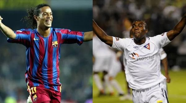 Joffre Guerrón enfrentó a Ronaldinho en México, cuando ya estaba en quemando sus últimos cartuchos, y lo terminó de retirar pues al brasileño no le fue bien con Querétaro