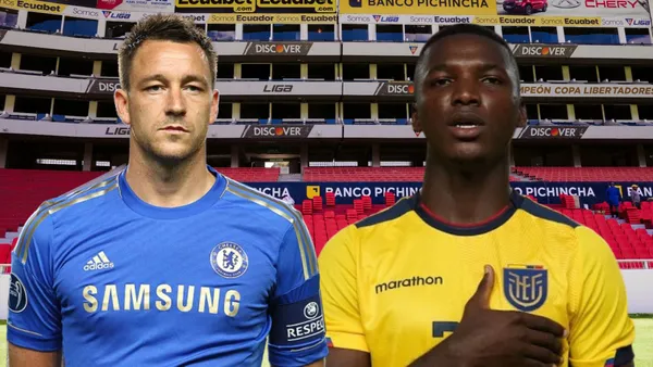 John Terry y Moisés Caicedo (Foto tomada de: Liga de Quito/Moisés Caicedo/Chelsea)