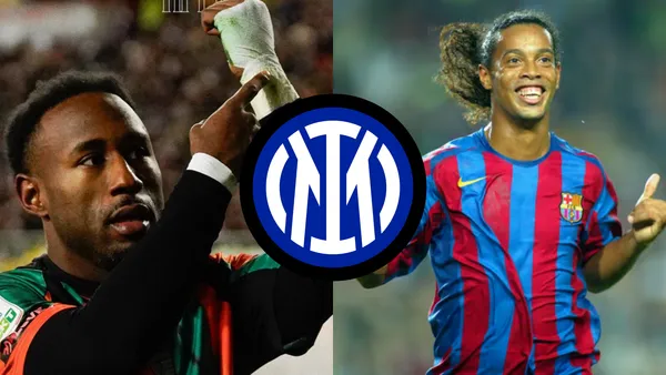 John Yeboah-Ronaldinho-Inter de Milán / Foto: Infobae