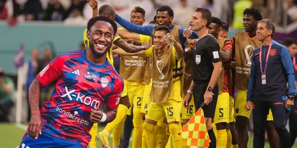 John Yeboah y su celebración en la victoria agónica de La Tri