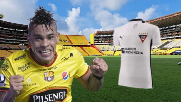 Jonathan Álvez con la camiseta de Liga de Quito en el Estadio Monumental (Foto tomada de: Barcelona SC/API)