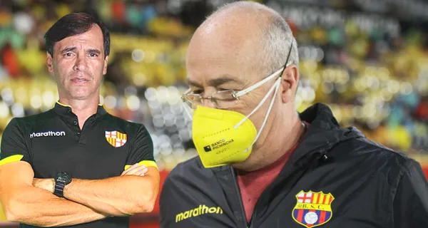 Jorge Célico habló ante los medios de prensa luego de la eliminación de Barcelona SC ante América MG en el estadio Monumental