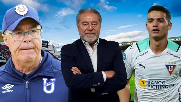 Jorge Célico, Isaac Álvarez y Alexander Alvarado (Foto tomada de: Liga de Quito/API/Primicias)