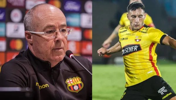 Jorge Célico no toleró que Emmanuel Martínez fallara una ocasión clara de gol contra Deportivo Cuenca